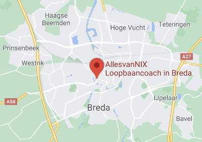 Locatie van AllesvanNIX loopbaancoaching in Breda